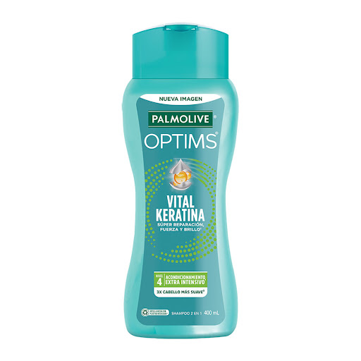 SHAMPOO OPTIMS VITAL KERATINA 2 EN 1 400ML (PALMOLIVE)
