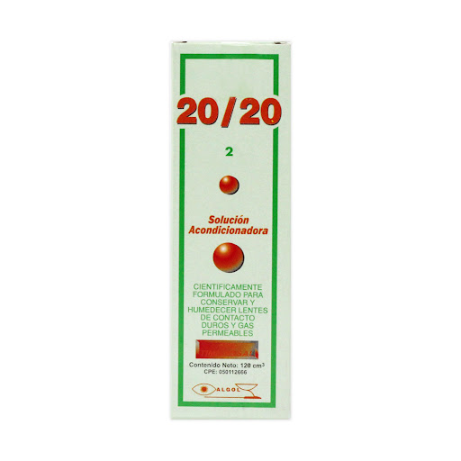 SOLUCION ACONDICIONADORA 20/20 PARA LENTES DE CONTACTO   X 120ML (MULTILENTE)