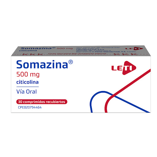 [7591585217813] SOMAZINA (CITICOLINA) 500MG X 30 COMPRIMIDOS (LETI)