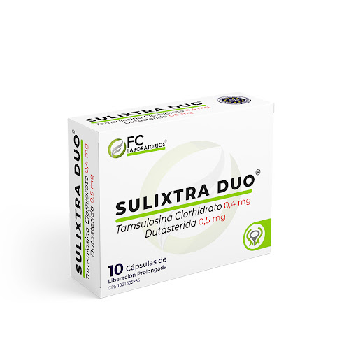 SULIXTRA DUO (TAMSULOSINA - DUTASTERIDE) 0.4MG-0.5MG X 10 CAPSULAS (FC PHARMA)