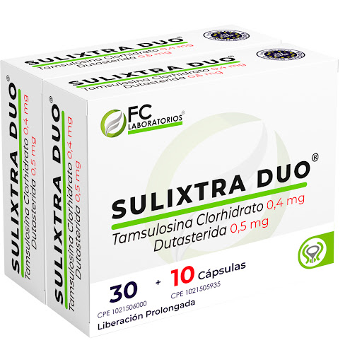 [7593090002410] SULIXTRA DUO (TAMSULOSINA - DUTASTERIDE) 0.4MG-0.5MG X 30 CAPSULAS (FC PHARMA)