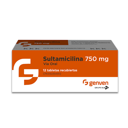 SULTAMICILINA 750MG 12 TAB (GENVEN)