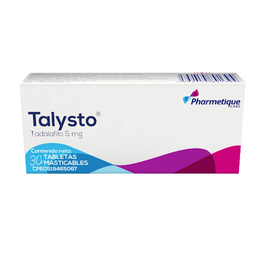 [7592454891394] TALYSTO (TADALAFIL) 5MG X 10 TABLETAS MASTICABLES (LA SANTE)
