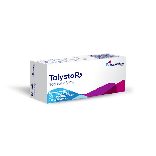 TALYSTOR (TADALAFIL) 5MG X 30 TABLETAS MASTICABLES (LA SANTE)