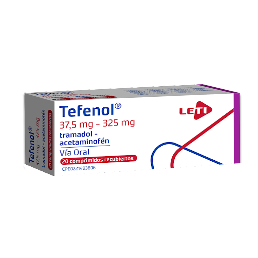 TEFENOL (ACETAMINOFEN - TRAMADOL) 325 -37,5 MG X 20  COMPRIMIDOS (LETI)