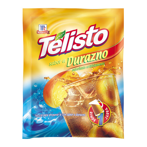 [7591141990204] TELISTO MEZCLA PARA PREPARAR TE SABOR A DURAZNO BOLSA 90GR