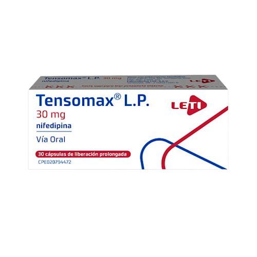 TENSOMAX (NIFEDIPINA) 30MG X 30 CAPSULAS LP (LETI)