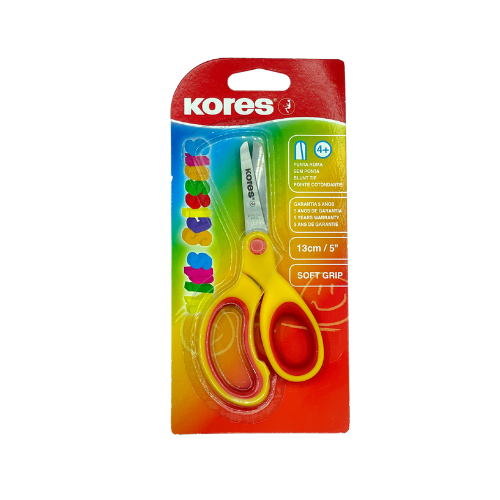 [9023800351333] TIJERA PUNTA ROMA SOFT GRIP KIDS 130MM UNIDAD (KORES)
