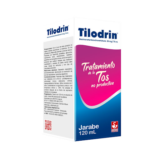TILODRIN JARABE (DEXTROMERTORFANO BROMHIDRATO)  X 120ML (MEYER)