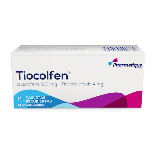 TIOCOLFEN (TIOCOLCHICOSIDO - IBUPROFENO) 4MG-600MG X 15 TABLETAS (LA SANTE)