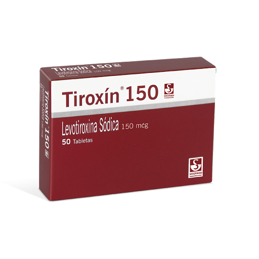 [7707355057958] TIROXIN (LEVOTIROXINA SODICA) 150 MCG X 50 TABLETAS