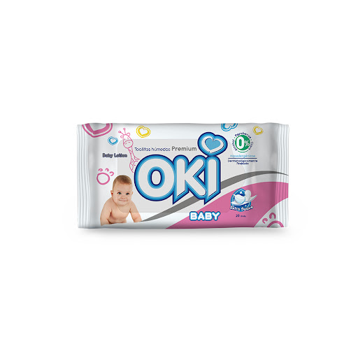 [7596273000968] TOALLAS HUMEDAS BABY LOTION 20 UNIDADES (OKI)