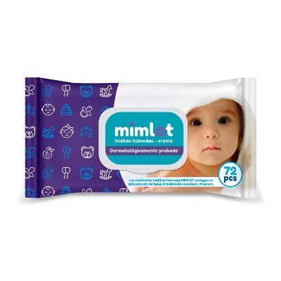 TOALLAS HUMEDAS CREMA 72 UNIDADES (MIMLOT)