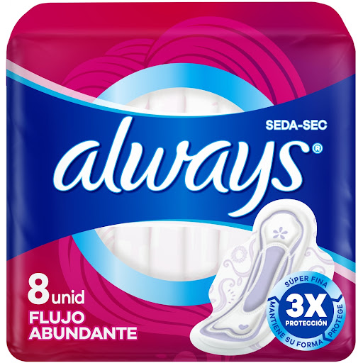 [7501065922724] TOALLAS SANITARIAS DIA FLUJO ABUNDANTE X 8 UNIDADES (ALWAYS)