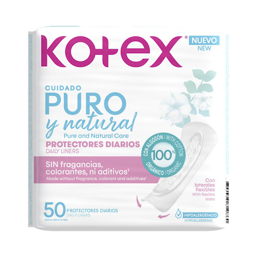 TOALLAS SANITARIAS LINER PURE  50 UNIDADES (KOTEX)