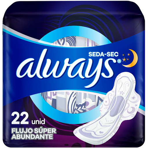 [7500435119757] TOALLAS SANITARIAS NOCTURNAS FLUJO ABUNDANTE X 22 UNIDADES (ALWAYS)