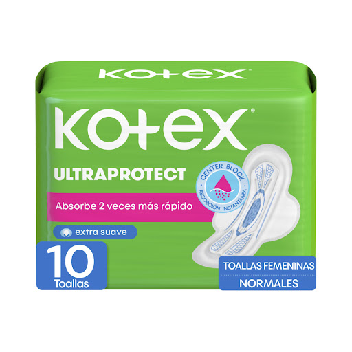 TOALLAS SANITARIAS NORMAL ULTRAPROTECT 10 UNIDADES (KOTEX)