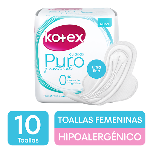 [7702425810501] TOALLAS SANITARIAS ULTRAFINA PURE 10 UNIDADES (KOTEX)