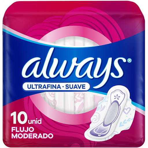 TOALLAS SANITARIAS ULTRAFINA SUAVE X 10 UNIDADES (ALWAYS)