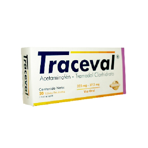 [7591020080668] TRACEVAL (ACETAMINOFEN - TRAMADOL) 325MG-37.5MG X 20 TABLETAS (VALMORCA)