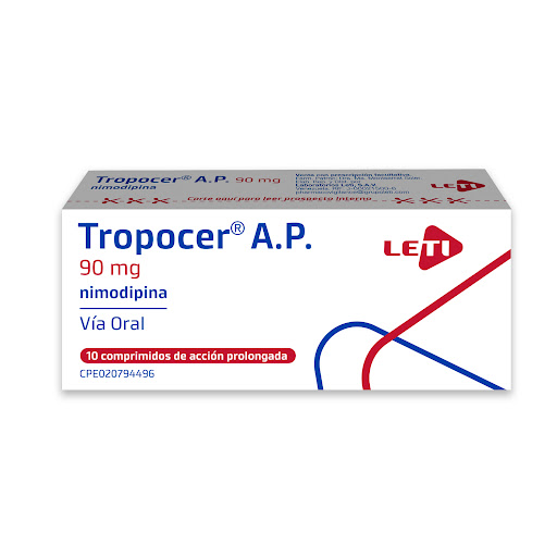 TROPOCER (NIMODIPINA) 90MG X 10 COMPRIMIDOS AP (LETI)