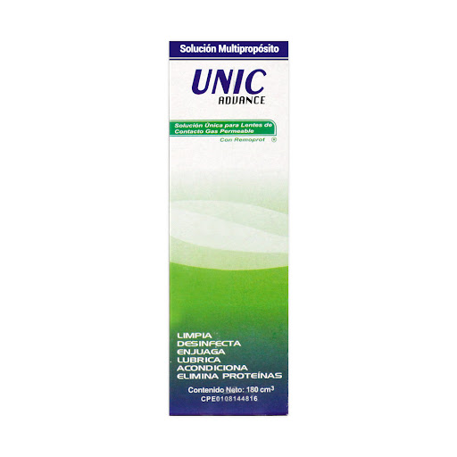 UNIC SOLUCION LIMPIADORA PARA LENTES DE CONTACTO   X 180ML (MULTILENTE)