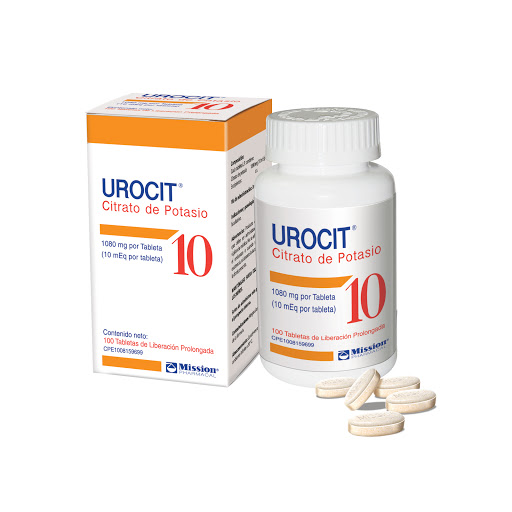 UROCIT (CITRATO DE POTASIO) 10MEQ X 100 TABLETAS (FARMA)
