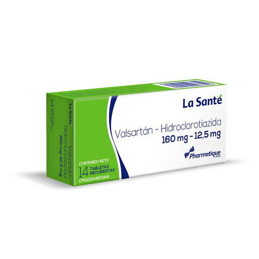 [7592454003322] VALSARTAN - HIDROCLOROTIAZIDA  160MG-12.5MG X 14 TABLETAS (LA SANTE)