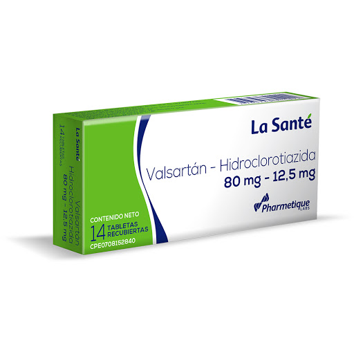 VALSARTAN - HIDROCLOROTIAZIDA  80MG-12.5MG X 14 TABLETAS (LA SANTE)