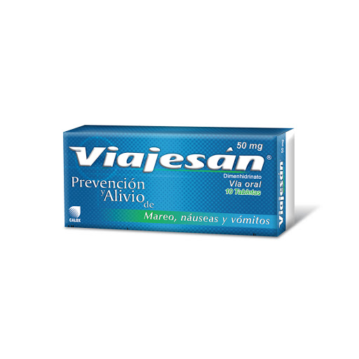 VIAJESAN (DIMENHIDRINATO) 50MG X 10 TABLETAS (CALOX)