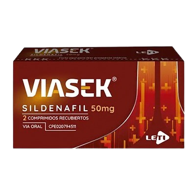 VIASEK (SILDENAFIL) 50MG X 2 COMPRIMIDOS (LETI)