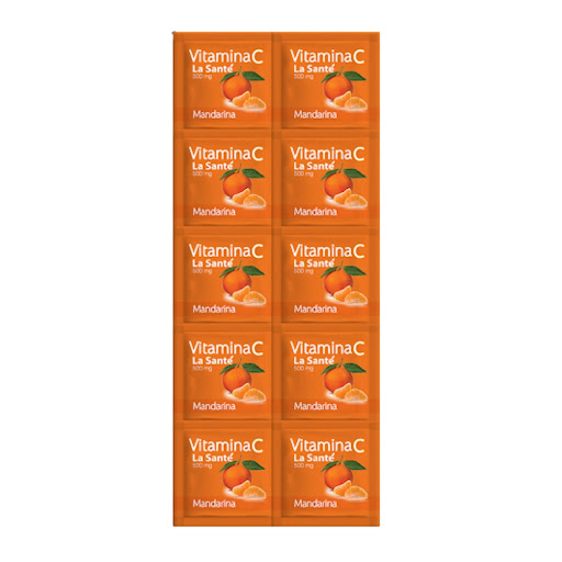 [7592454003872] VITAMINA C MANDARINA 500MG X 10 TAB MASTICABLES (LA SANTE)