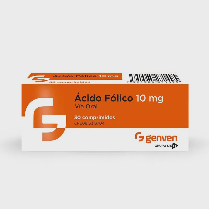 ÁCIDO FÓLICO  10MG X 30 TABLETAS (GENVEN)