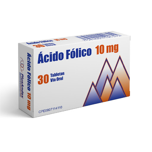 [7594001101345] ÁCIDO FÓLICO  10MG X 30 TABLETAS (PLUSANDEX)