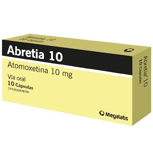 [7591619520889] ABRETIA (ATOMOXETINA) 10MG X 10 CAPSULAS (MEGALABS)