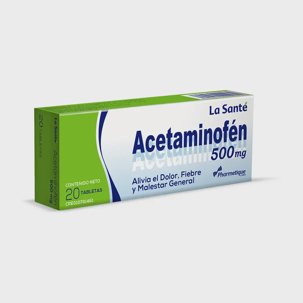 ACETAMINOFEN 500MG X 20 TABLETAS (LA SANTE)