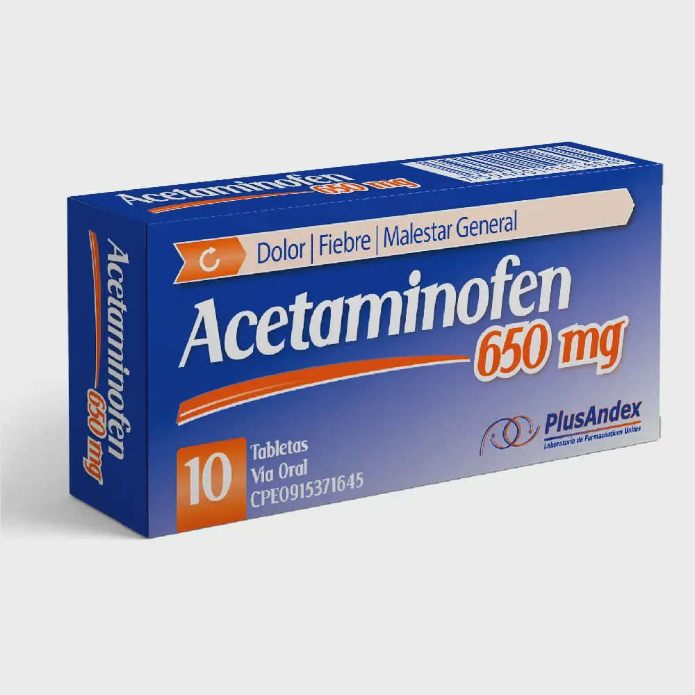 ACETAMINOFEN 650MG X 10 TABLETAS (PLUSANDEX)