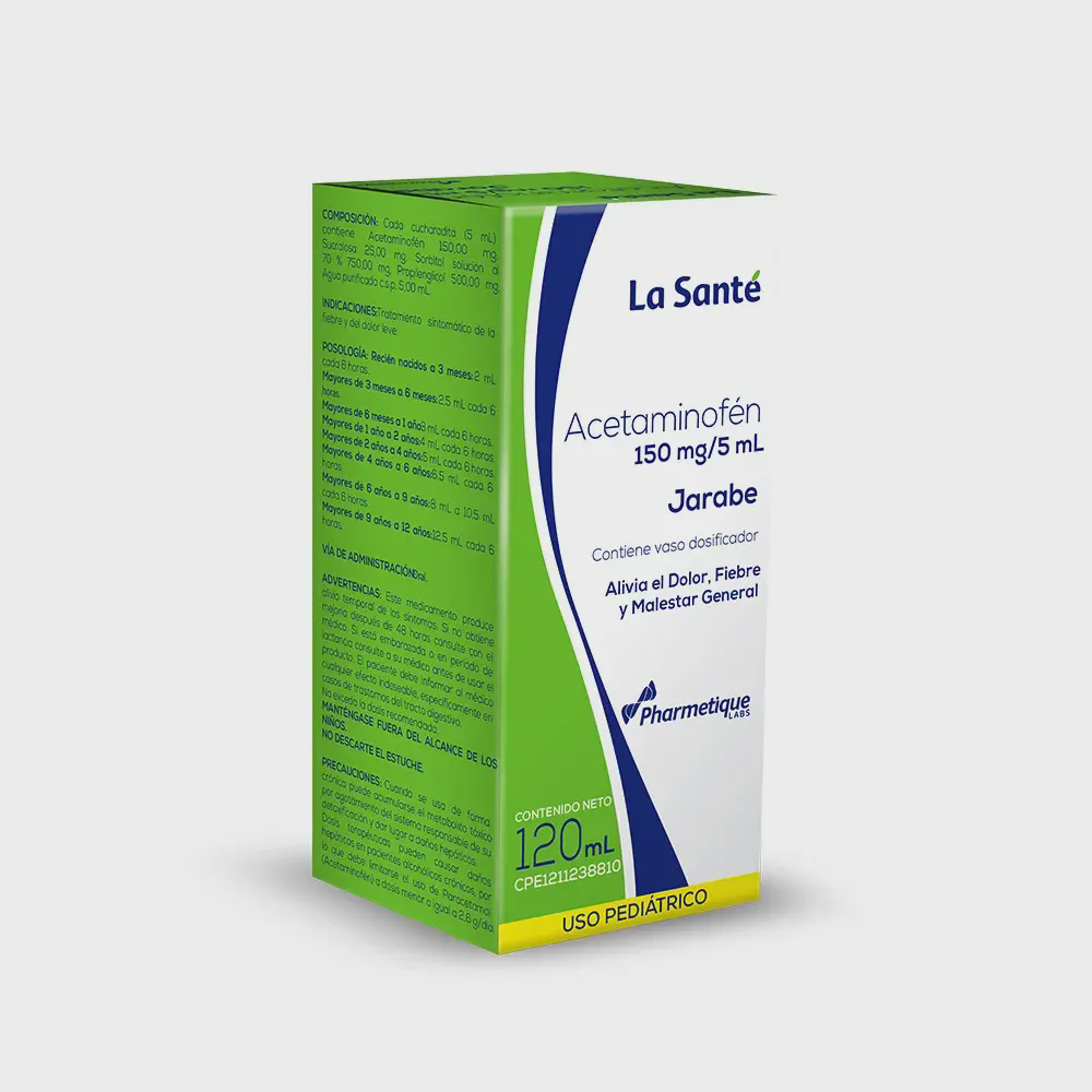 ACETAMINOFEN JARABE 150MG/5ML X 120ML (LA SANTE)