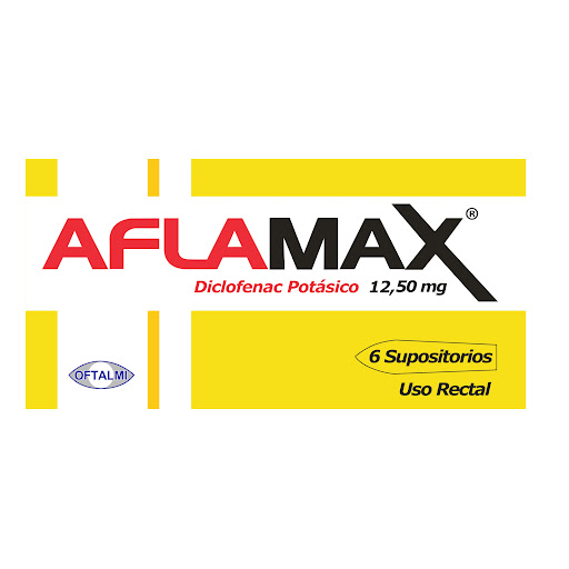 AFLAMAX 12,50MG.(DICLOFENAC POTASICO) X6 SUPOSITORIOS DE USO RECTAL (OFTALMI)