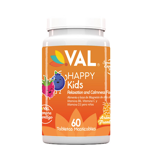 HAPPY KIDS MAGNESIO ARANDANOS Y FRAMBUESA X60 TABLETAS MASTICABLES PED. (VAL NATURAL)