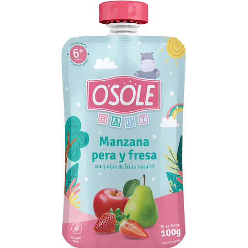 [7595826006938] COMPOTA DOYPACK BABY MANZANA, PERA Y FRESA 100GR (OSOLE)
