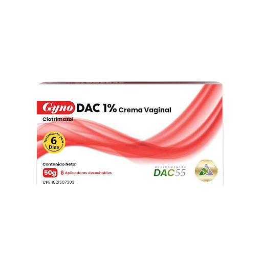 [7598578000520] GYNO CLONEDAC CLOTRIMAZOL 1% CREMA VAGINAL 50GR. +6 APLICADORES (DAC 55)