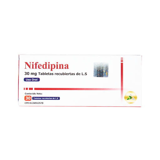 [7598578000797] NIFEDIPINA DE L.P 30MG X 30 TABLETAS (DAC 55)