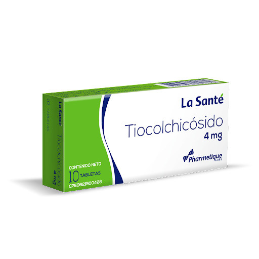 TIOCOLCHICOSIDO  4MG X 10 TABLETAS (LA SANTÉ)