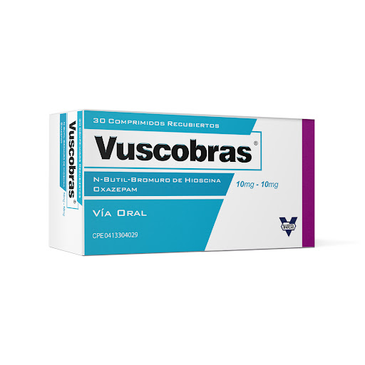 [7592349722192] (VUSCOBRAS) N-BUTIL BROMURO DE HIOSCINA 10MG X 30 TABLETAS R. (VARGAS)