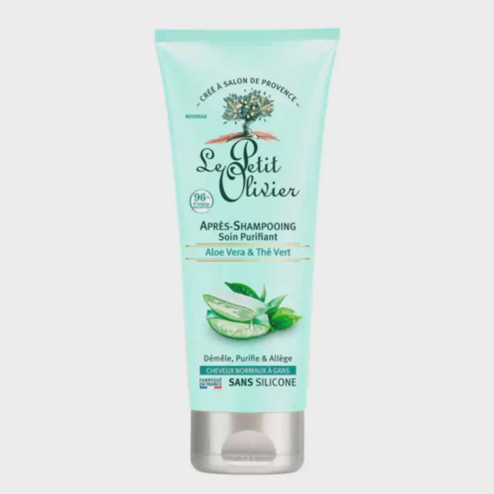 [3549620008463] ACONDICIONADOR PURIFICANTE CON ALOE VERA Y TÉ VERDE PARA CABELLO NORMAL A GRASO X 200 ML (LE PETIT OLIVIER)