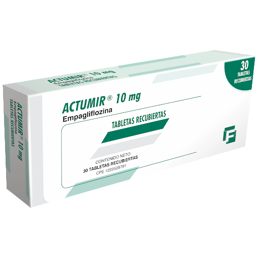 [7591821210943] ACTUMIR (EMPAGLIFOCINA) 10MG X 30 TABLETAS RECUBIERTAS (FARMA)