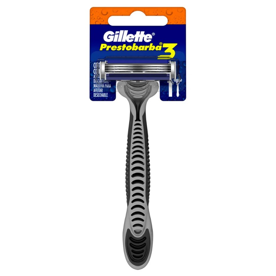 [7702018880409] AFEITADORA PRESTOBARBA3 X UNIDAD (GILLETTE)