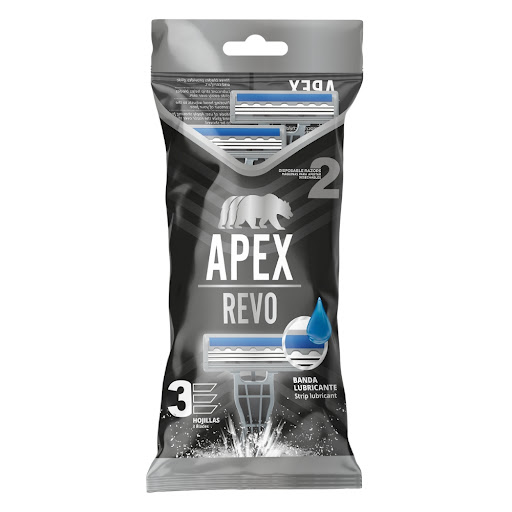 [7595751002586] AFEITADORA REVO 3 HOJILLAS X 1 UNIDAD (APEX)