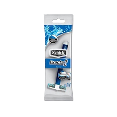 [75920135] AFEITADORA SCHICK EXACTA 2 PIEL NORMAL AZUL RISTRA UNIDAD